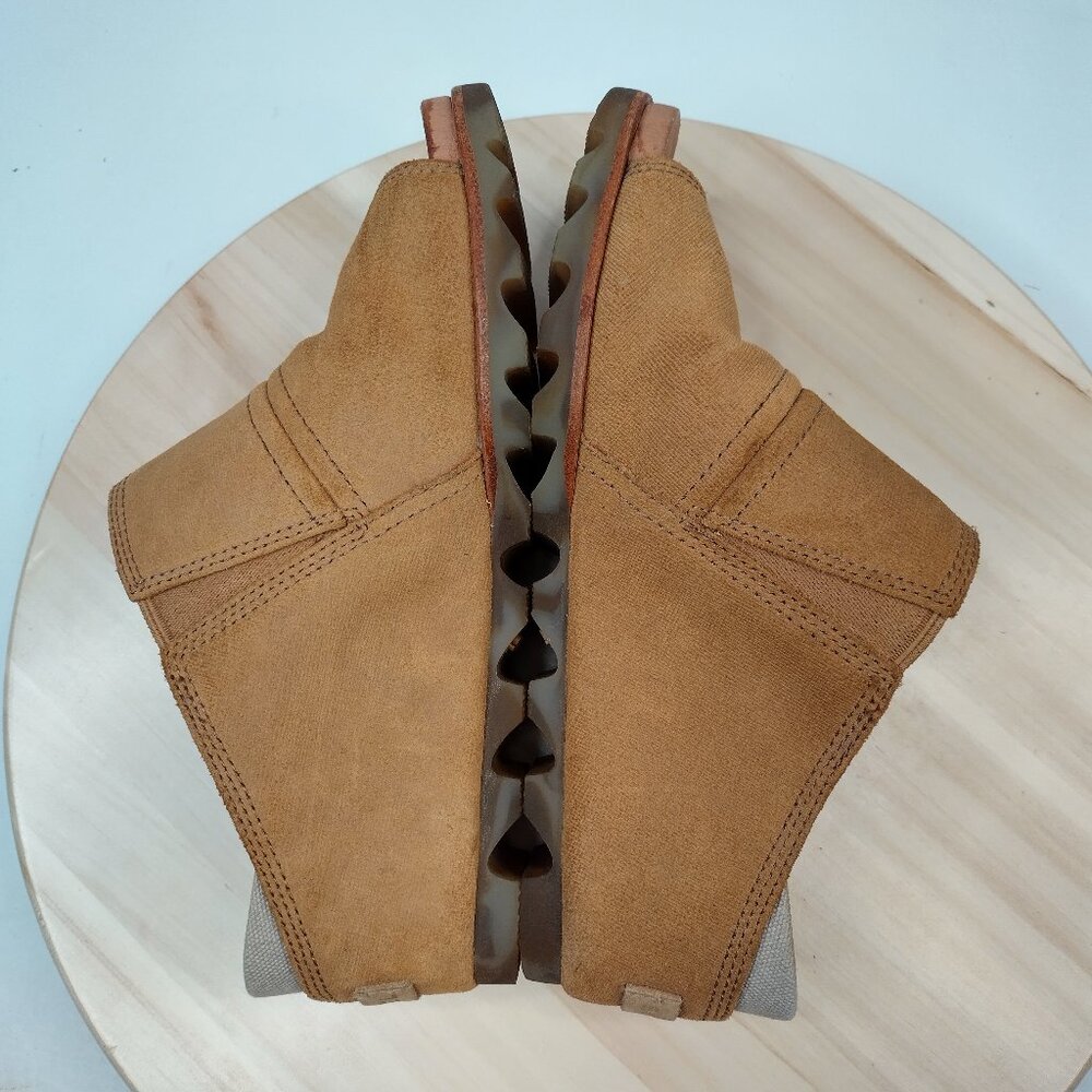 Sorel Joanie Mule I Leather Camel Brown Wedge Sandals Women US 9 - Picture 11 of 15